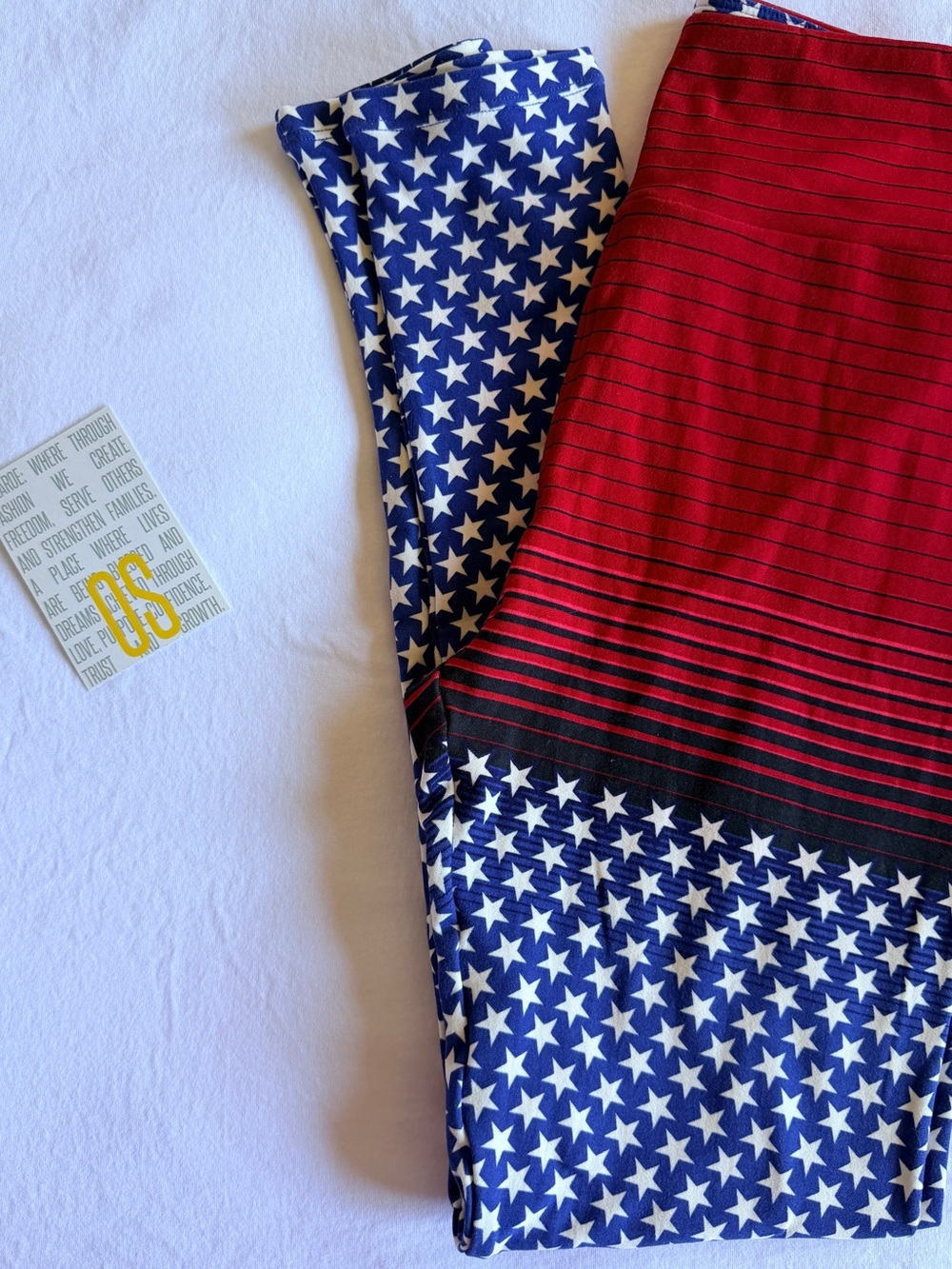 LuLaRoe Red & Blue Star Stripe Leggings